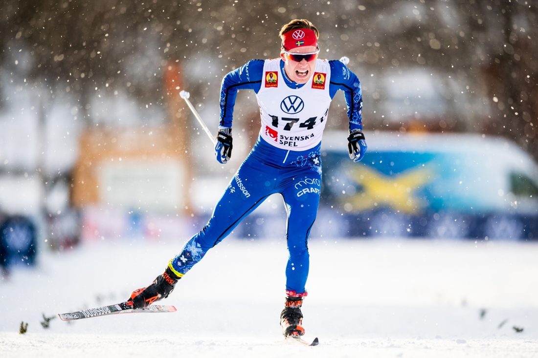 Axel Ekstr&ouml;m mot tredjeplatsen. FOTO: Johanna Lundberg/Bildbyr&aring;n.