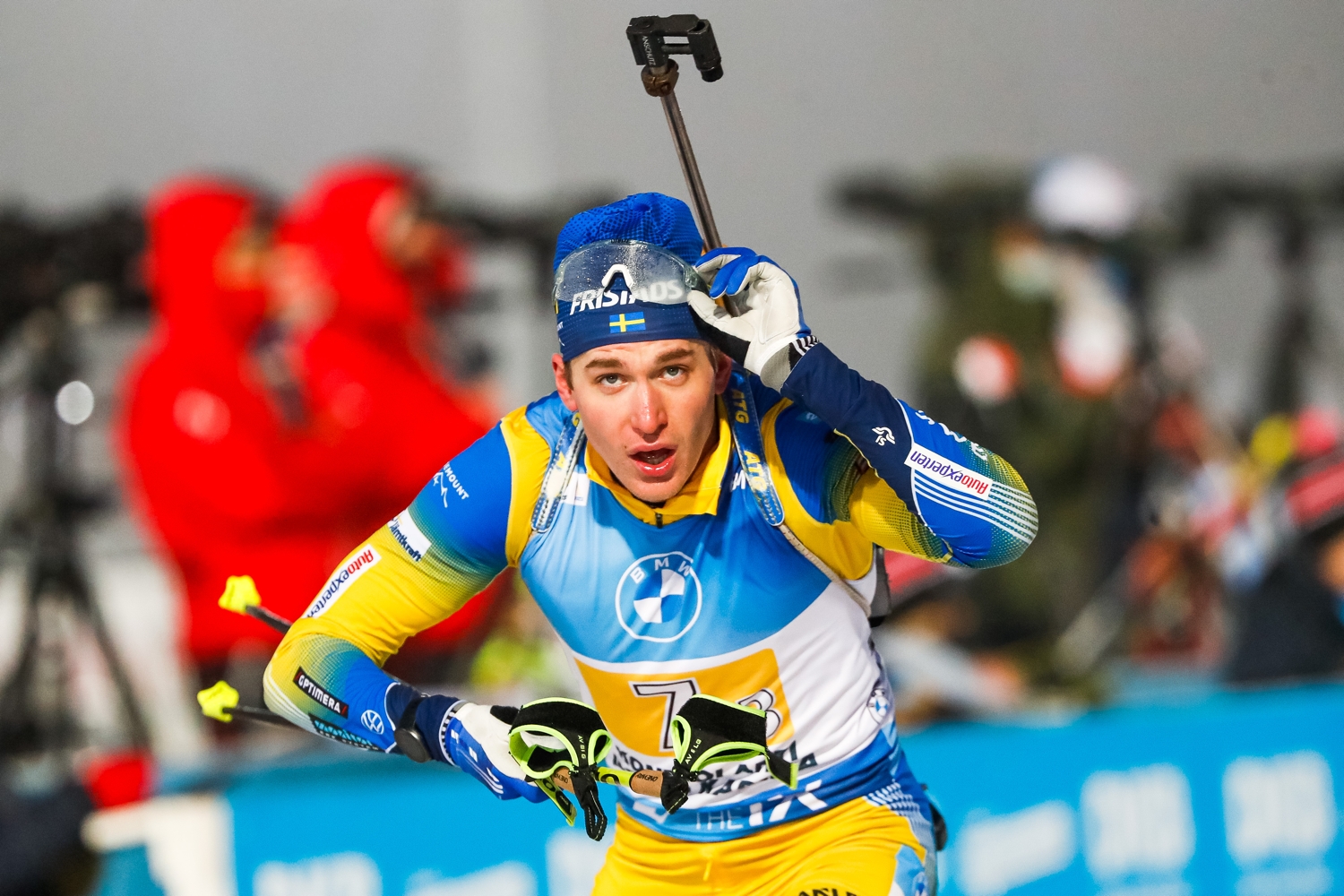 Martin Ponsiluoma f&ouml;rde upp Sverige till tredje plats p&aring; tredjestr&auml;ckan. FOTO: Kalle Parkkinen/Bildbyr&aring;n.