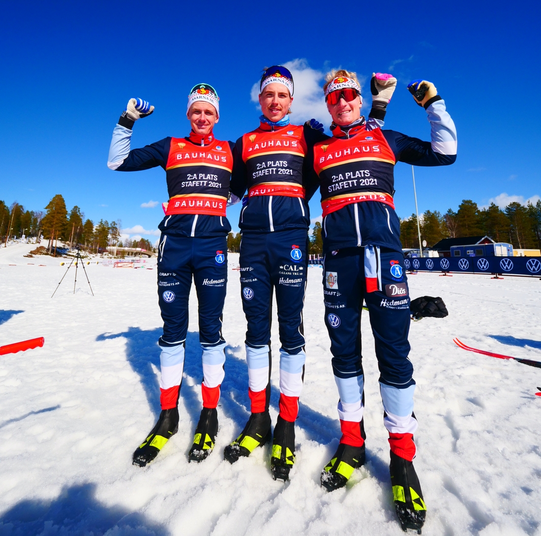 &Aring;sarnas silvergrabbar: Marcus Ruus, William Poromaa och Jens Burman. FOTO: Hans Olsson.