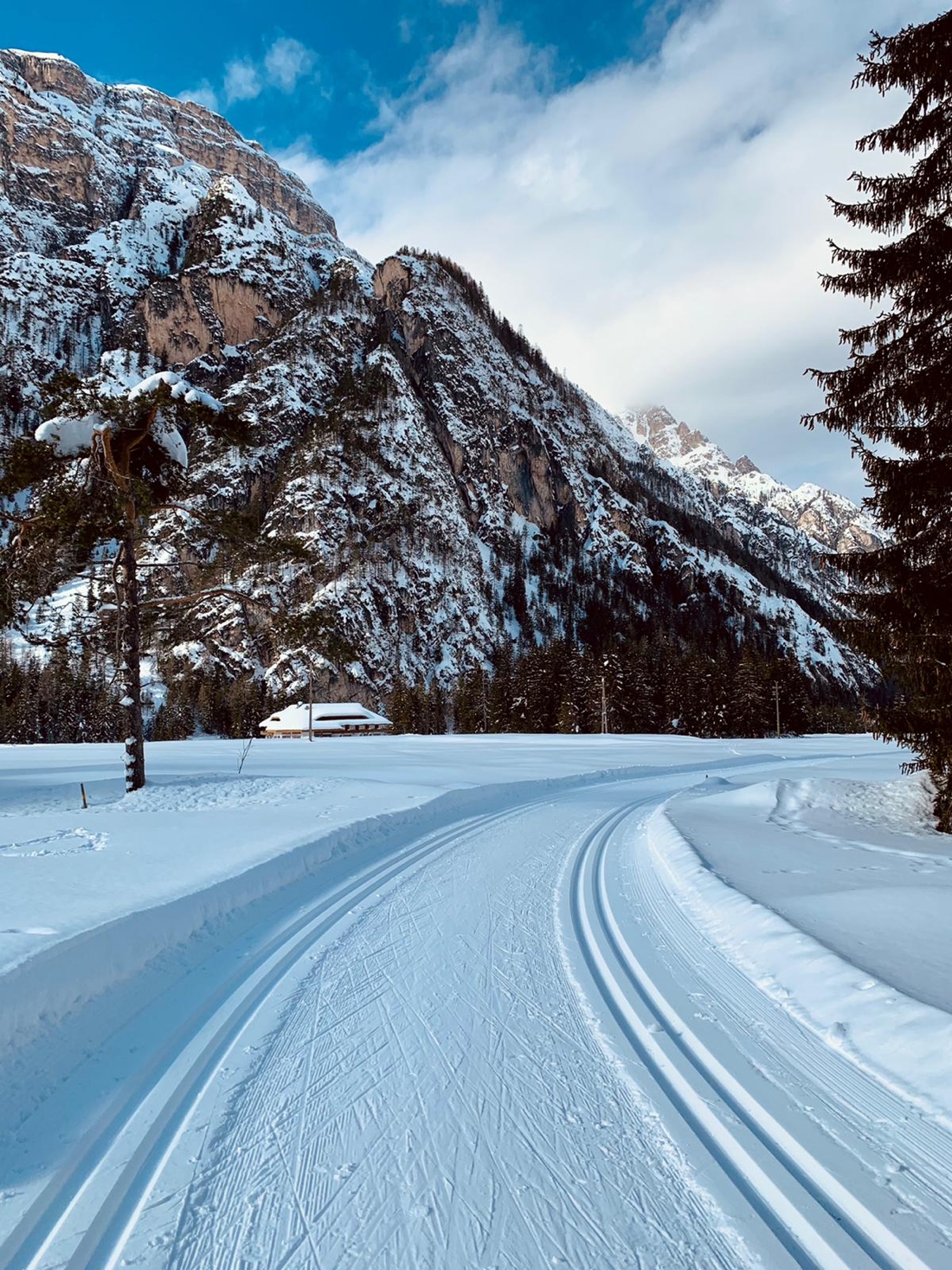 I Toblach har Team Ramudden perfekta f&ouml;rh&aring;llanden att tr&auml;na i. FOTO: Privat.