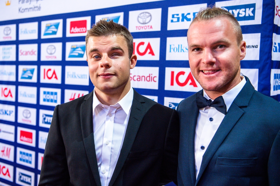 Zebastian Modin och Robin Bryntesson p&aring; idrottsgalan h&auml;rom &aring;ret. FOTO: Andreas L Eriksson/Bildbyr&aring;n.